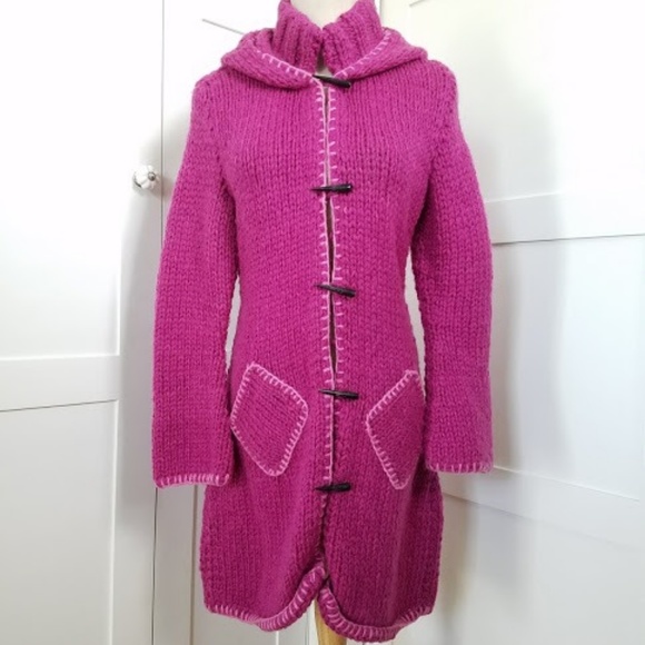 Uttam London Hooded Duffel Cardigan 